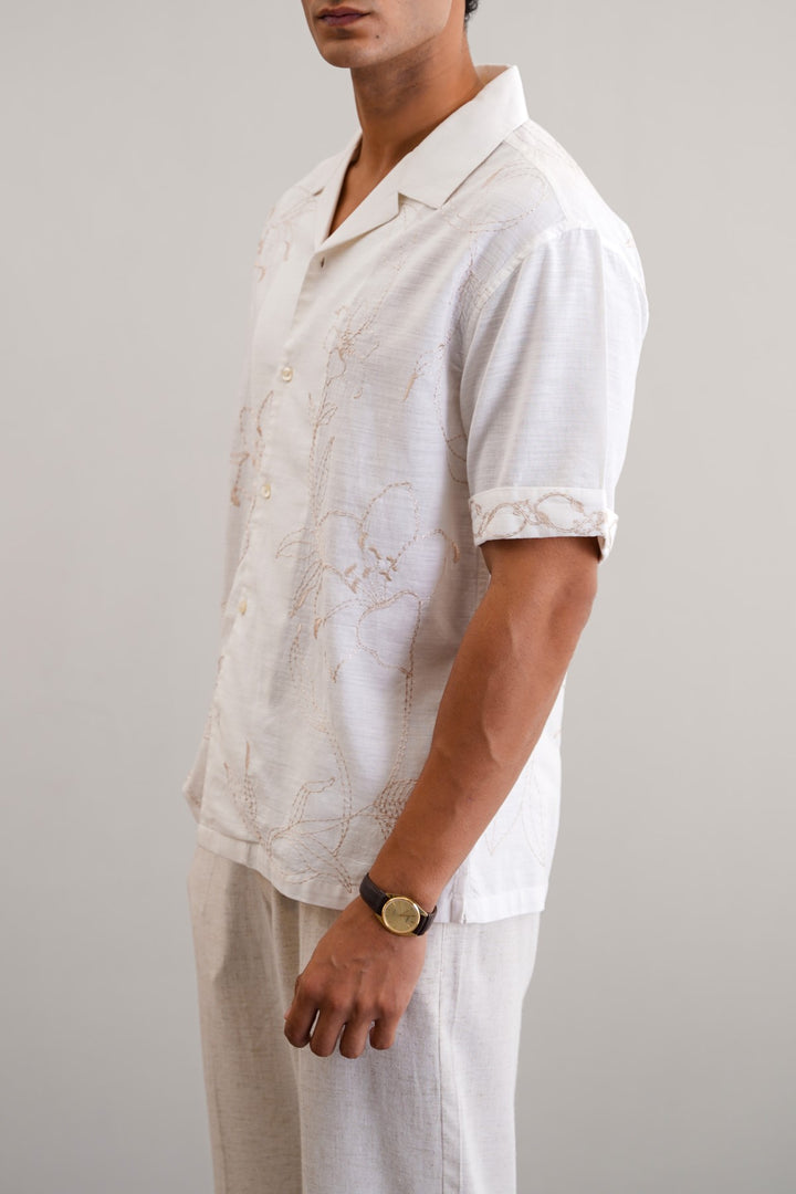 OFF WHITE LINEN VINES SAFARI