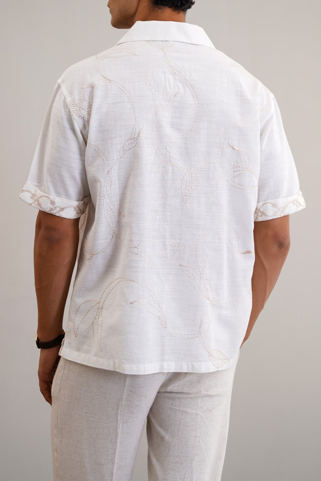 OFF WHITE LINEN VINES SAFARI