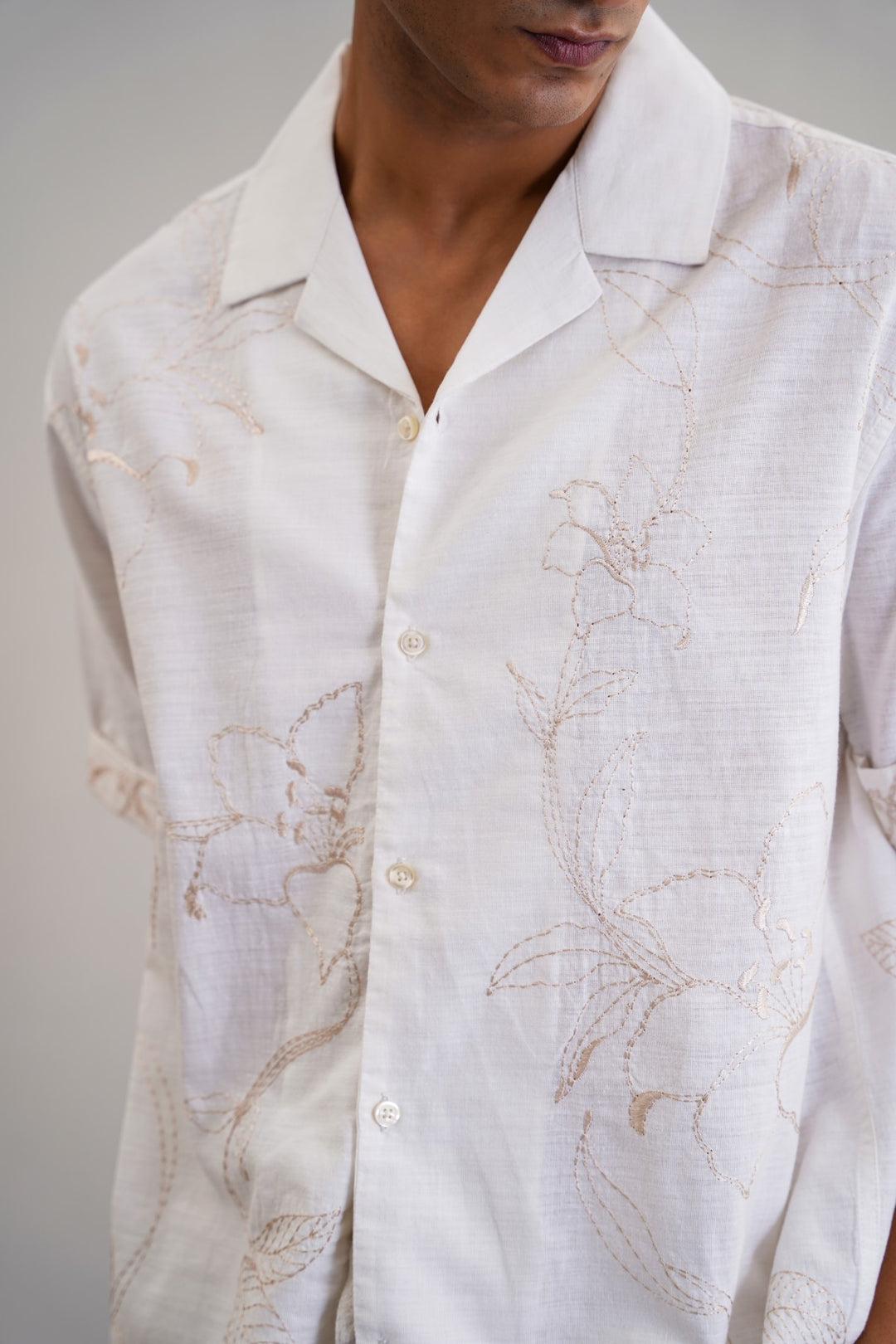 OFF WHITE LINEN VINES SAFARI