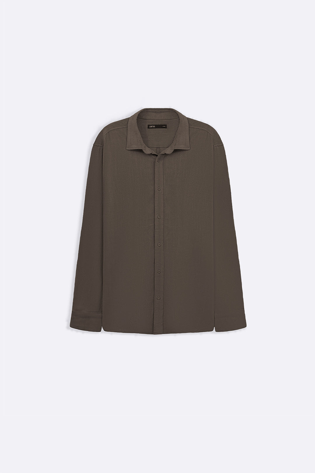 MOUSE GREY HEAVY LINEN SHIRT -draft as per irfan