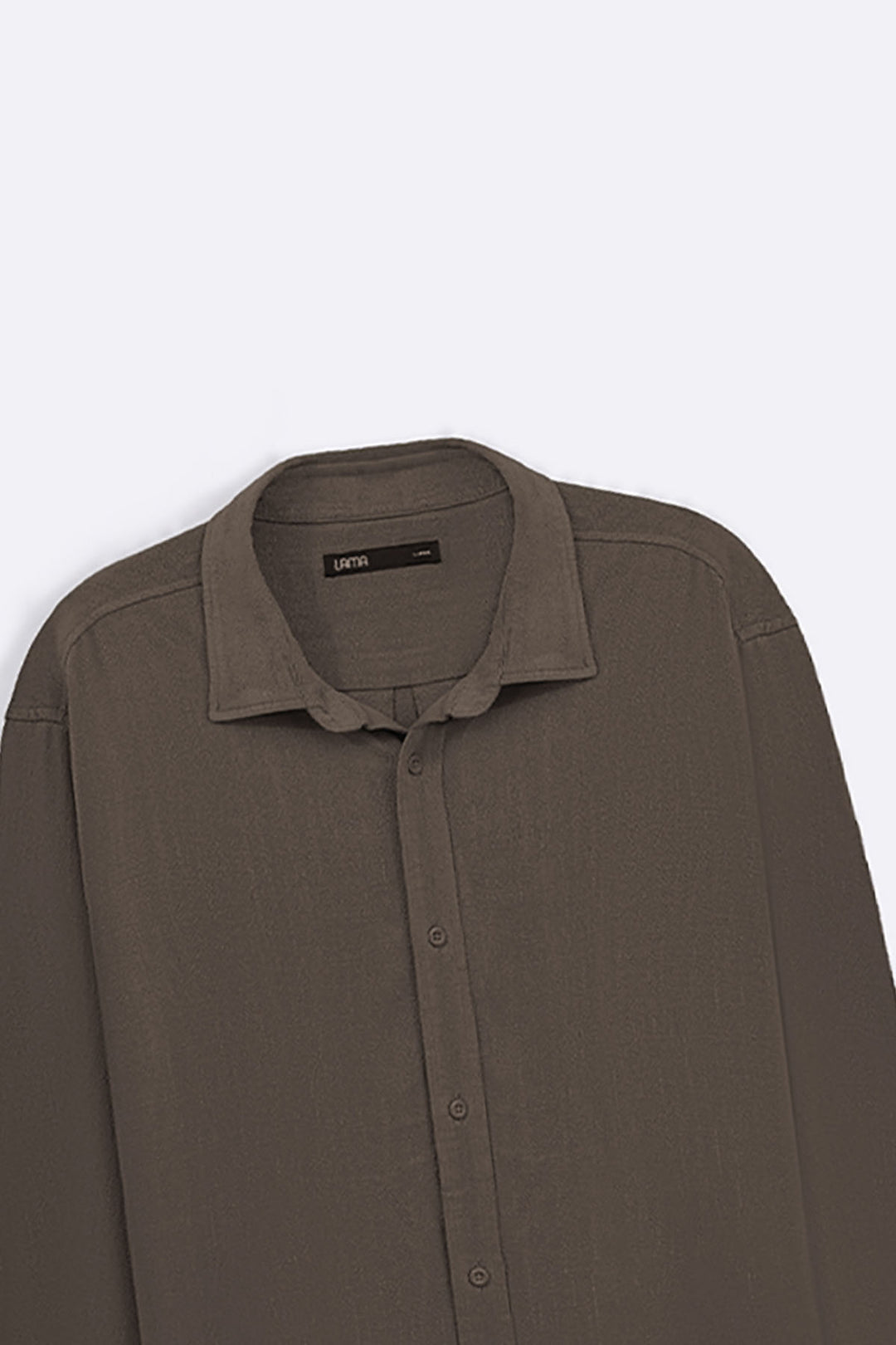 MOUSE GREY HEAVY LINEN SHIRT -draft as per irfan