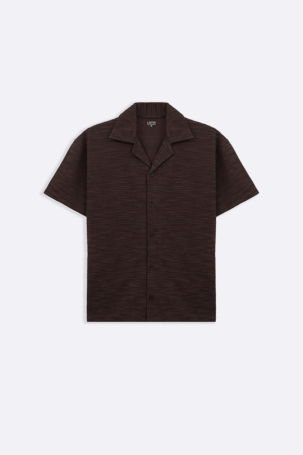 DARK BROWN BOUCLE SAFARI SHIRT
