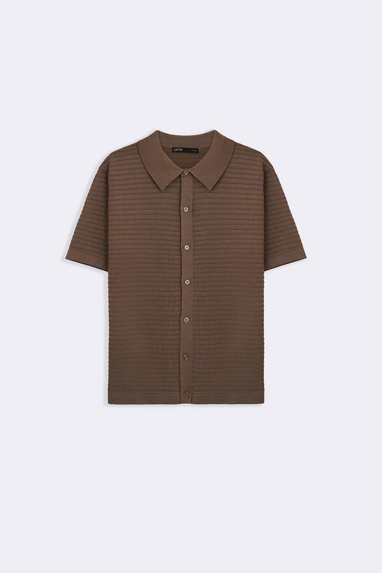 WAFFLE-KNIT SHIRT