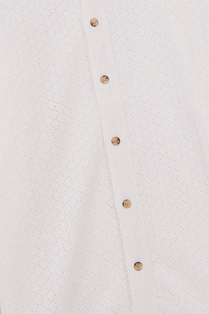 IVORY HAVANA BUTTON-DOWN