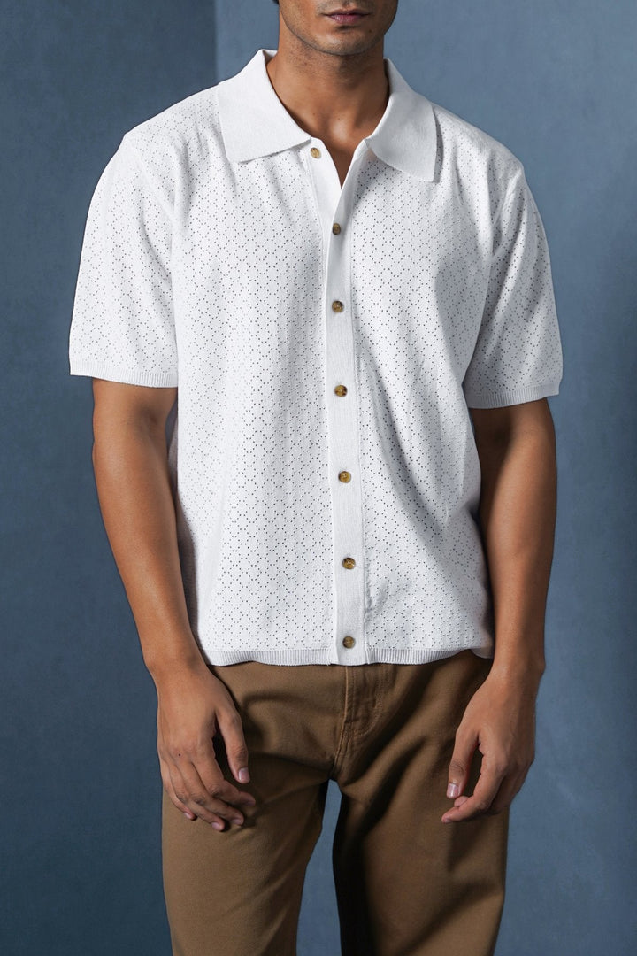 IVORY HAVANA BUTTON-DOWN