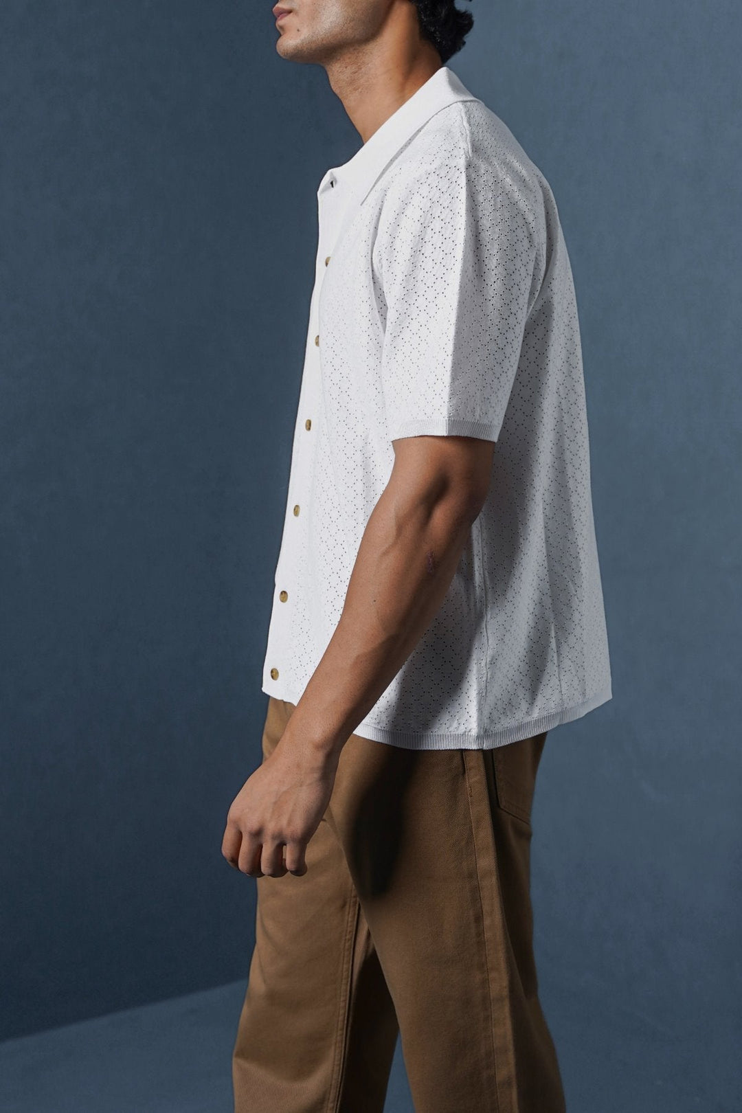 IVORY HAVANA BUTTON-DOWN
