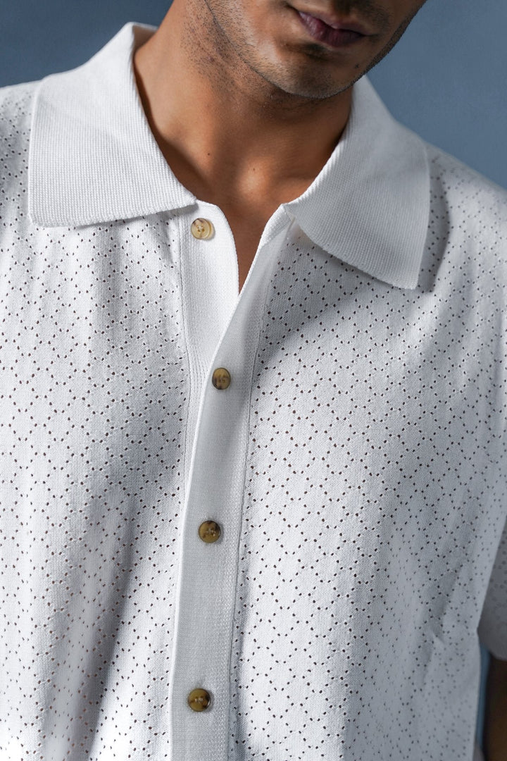IVORY HAVANA BUTTON-DOWN