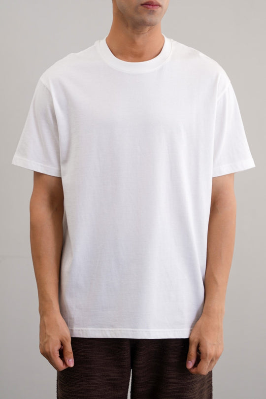 WHITE CLASSIC COTTON TEE