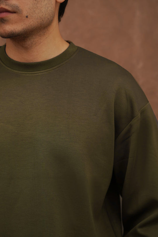 OLIVE FULL SLEEVES TEE