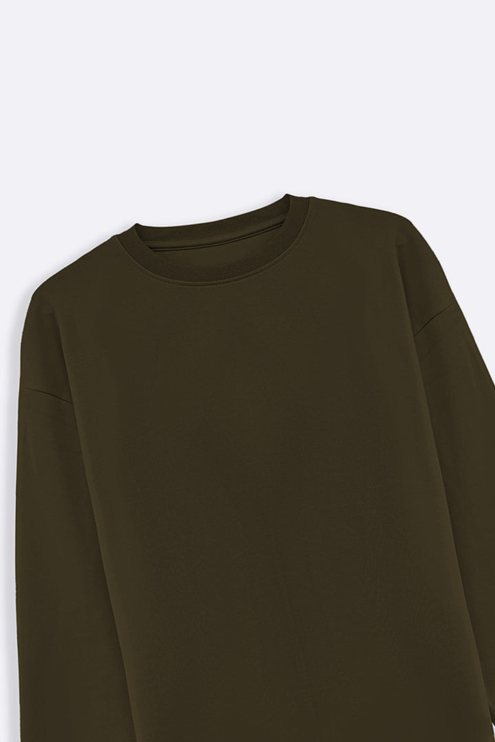 OLIVE FULL SLEEVES TEE