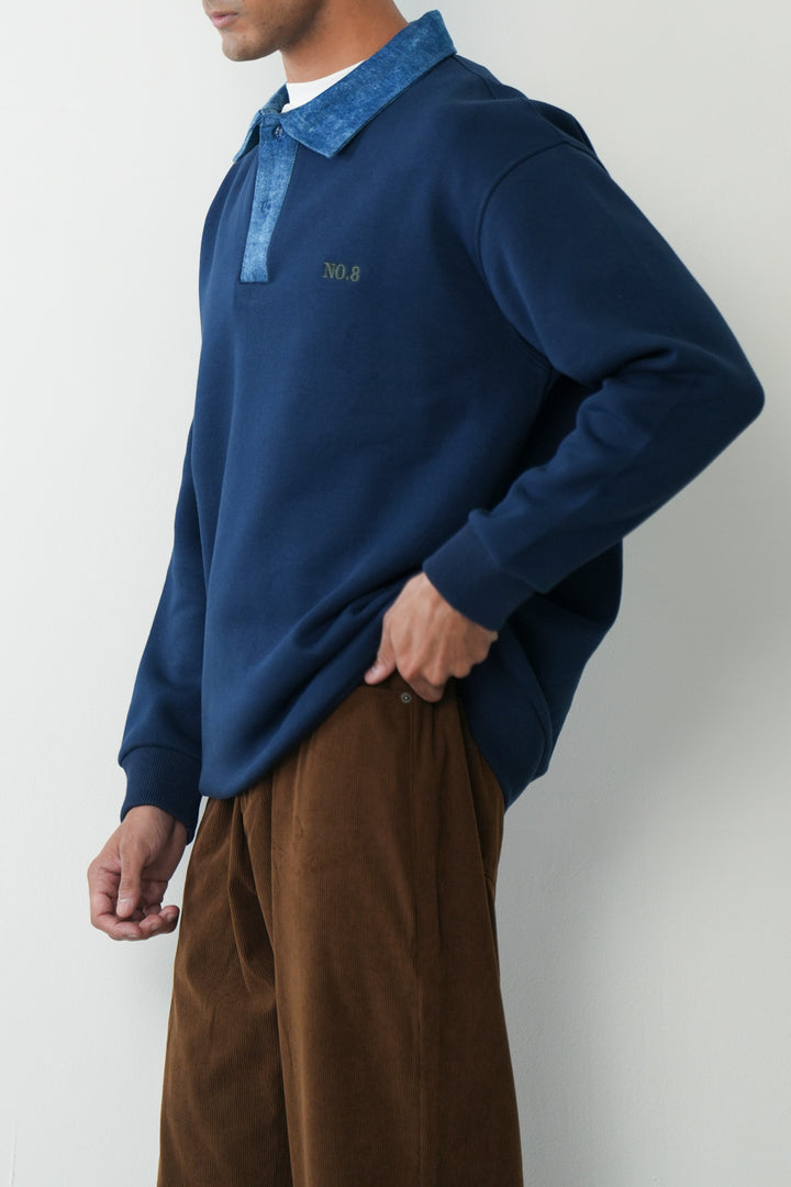 CONTRAST COLLAR RUGBY POLO