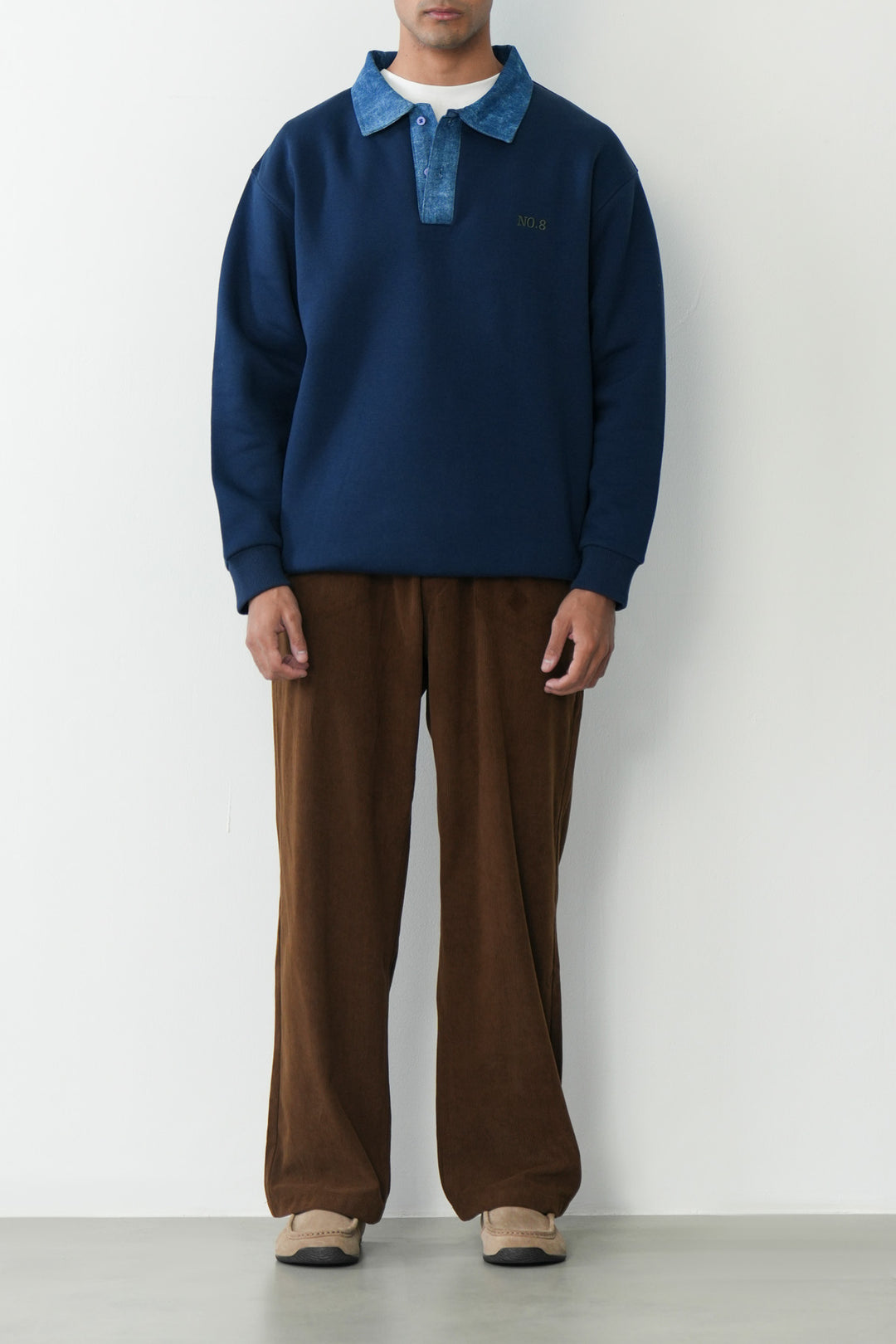 CONTRAST COLLAR RUGBY POLO