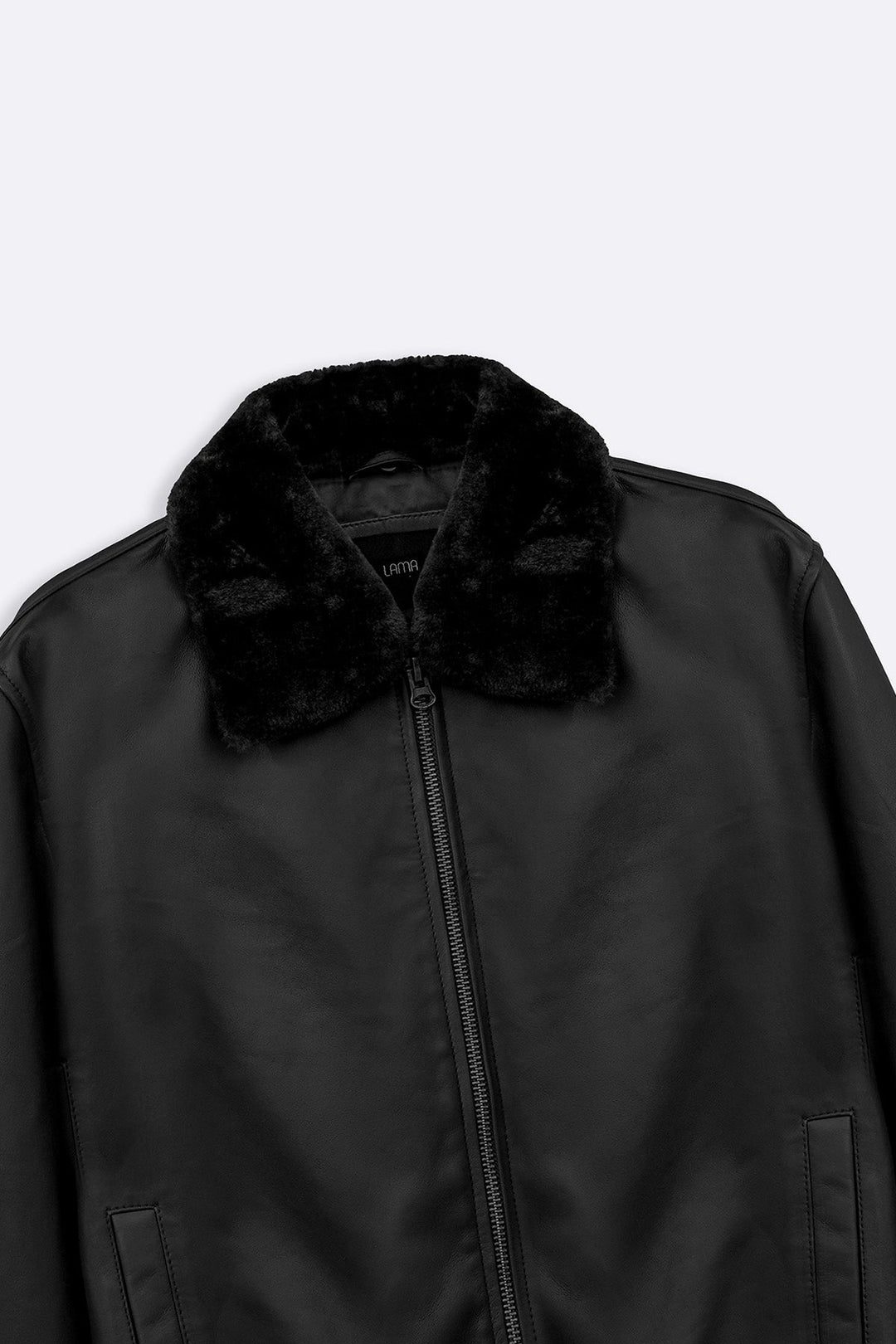 BLACK NAPPA LEATHER JACKET
