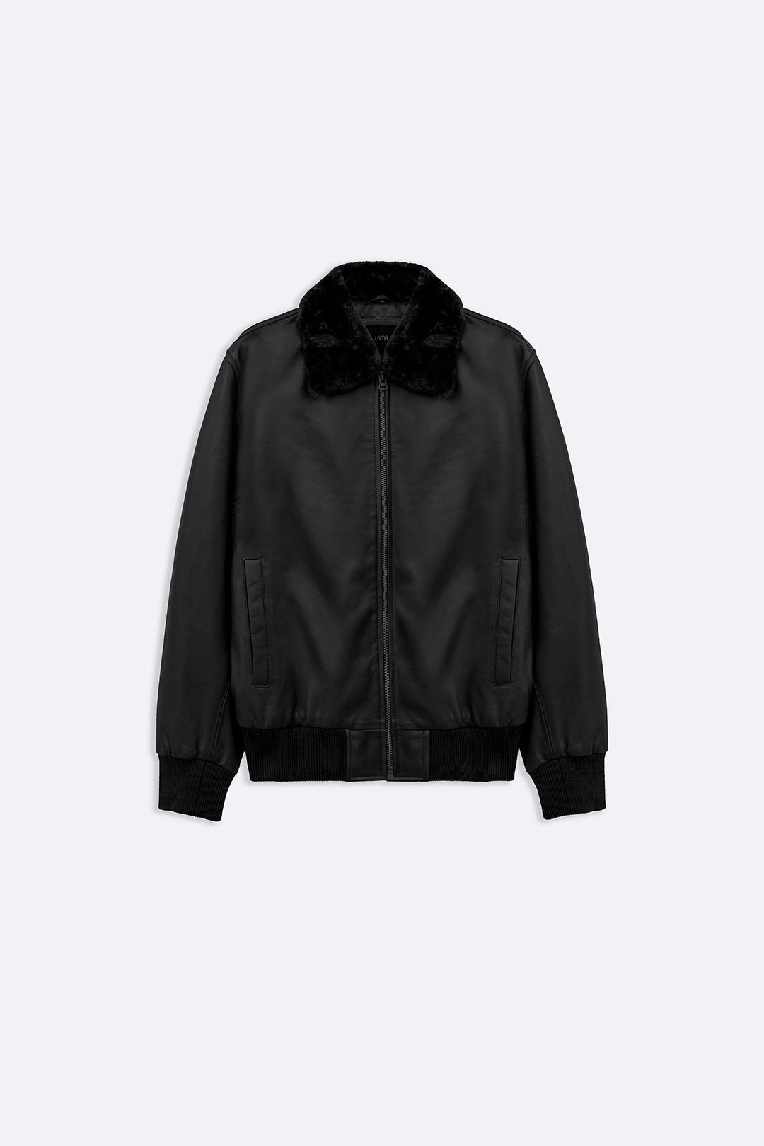 BLACK NAPPA LEATHER JACKET