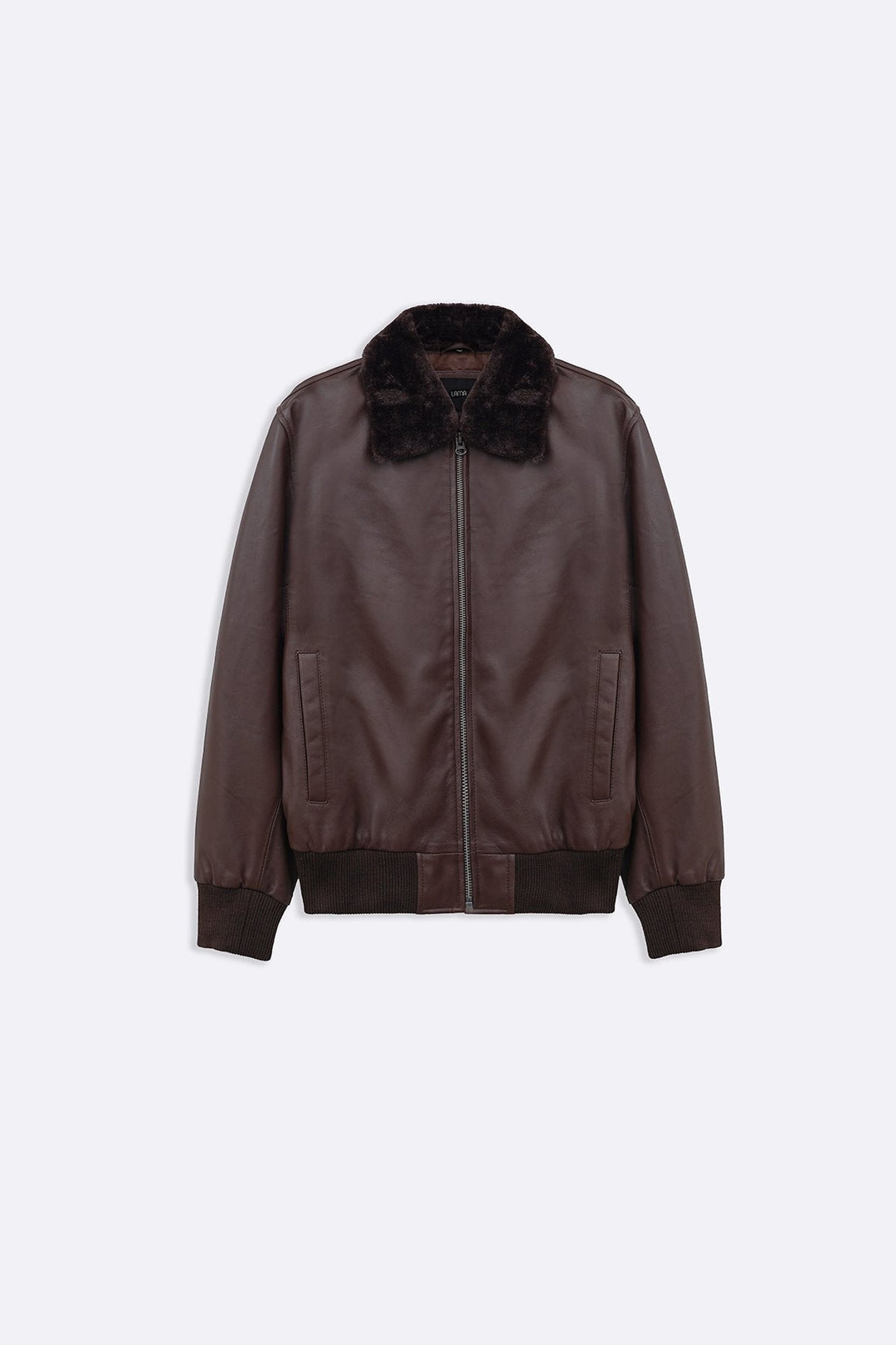 BROWN NAPPA LEATHER JACKET