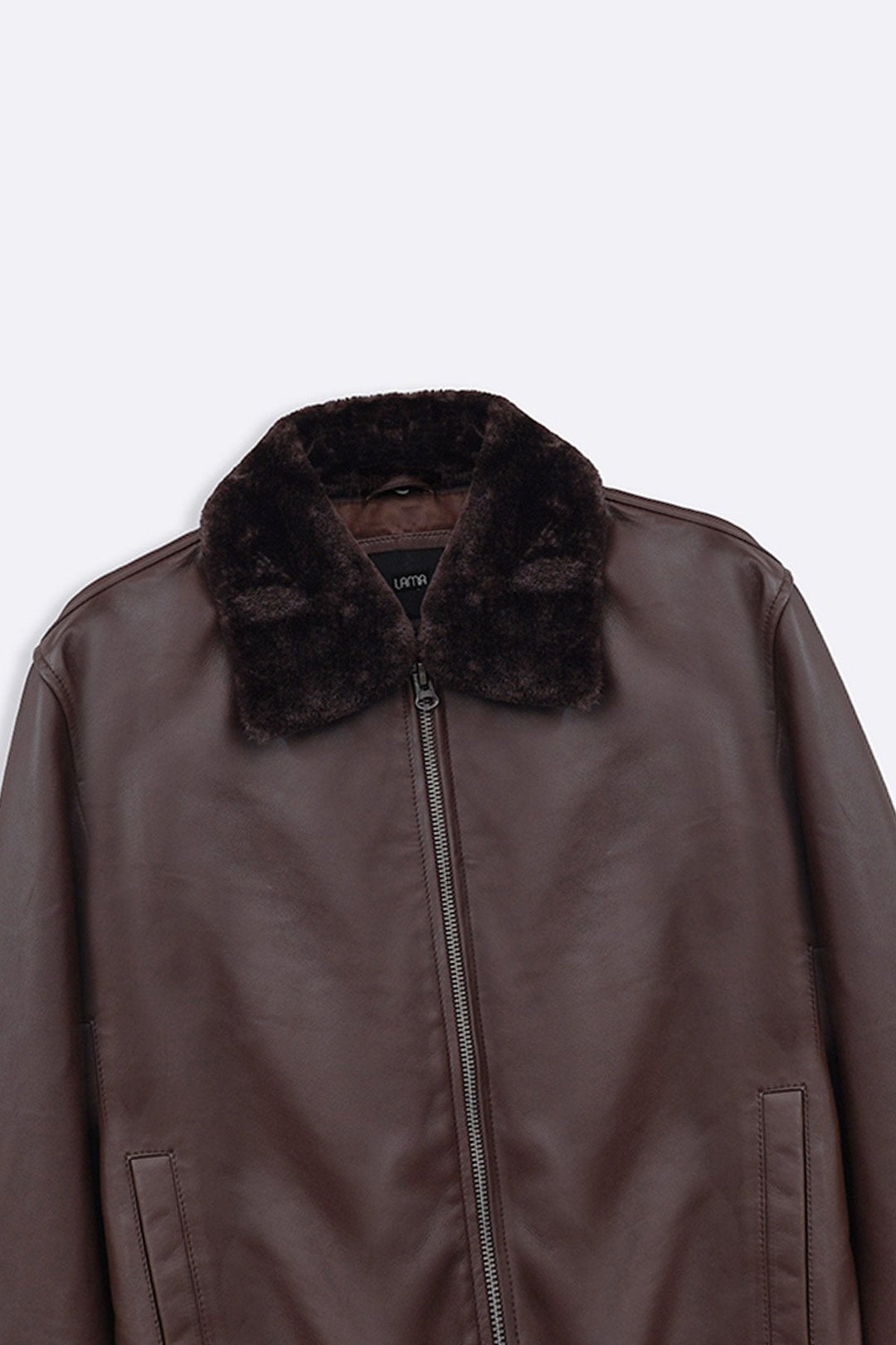 BROWN NAPPA LEATHER JACKET