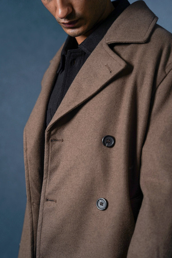 BROWN SAILOR PEACOAT