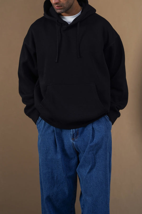 BLACK CLASSIC OVERSIZED HOODIE