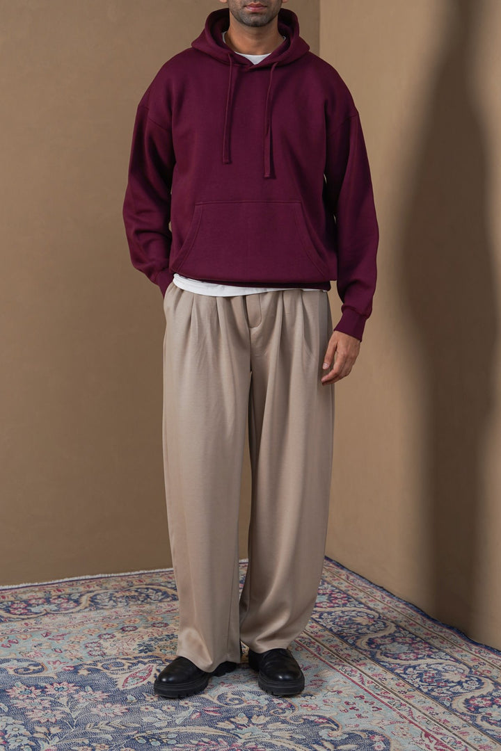 BURGUNDY CLASSIC OVERSIZED HOODIE