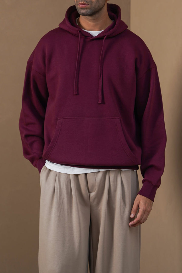 BURGUNDY CLASSIC OVERSIZED HOODIE
