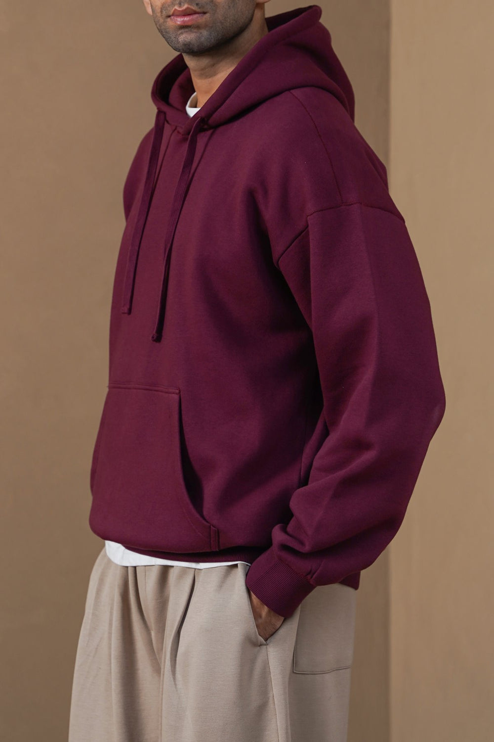 BURGUNDY CLASSIC OVERSIZED HOODIE