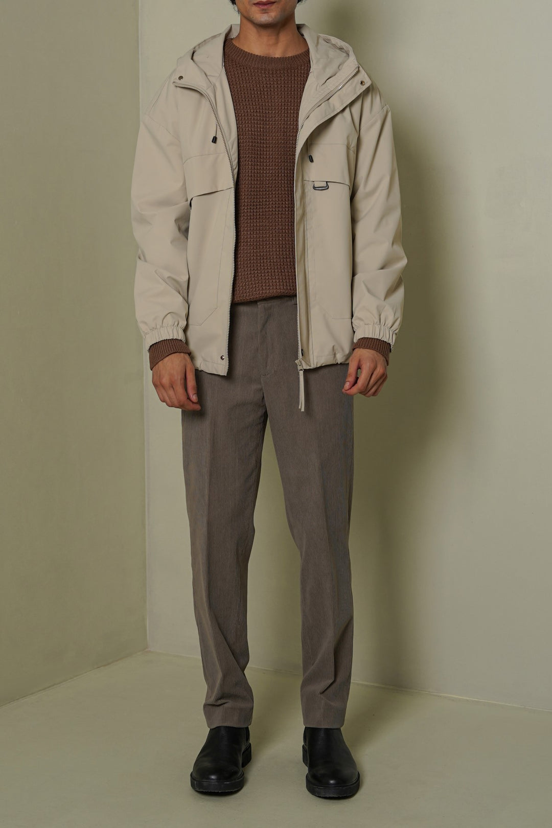 BEIGE UTILITY PARKA