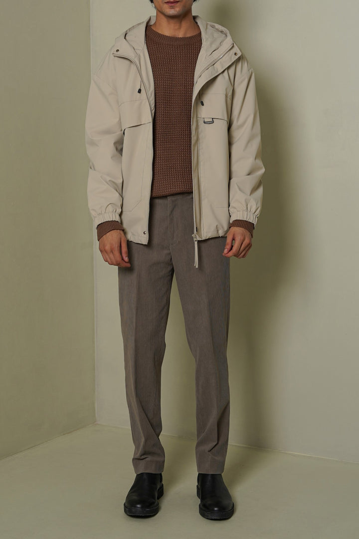 BEIGE UTILITY PARKA