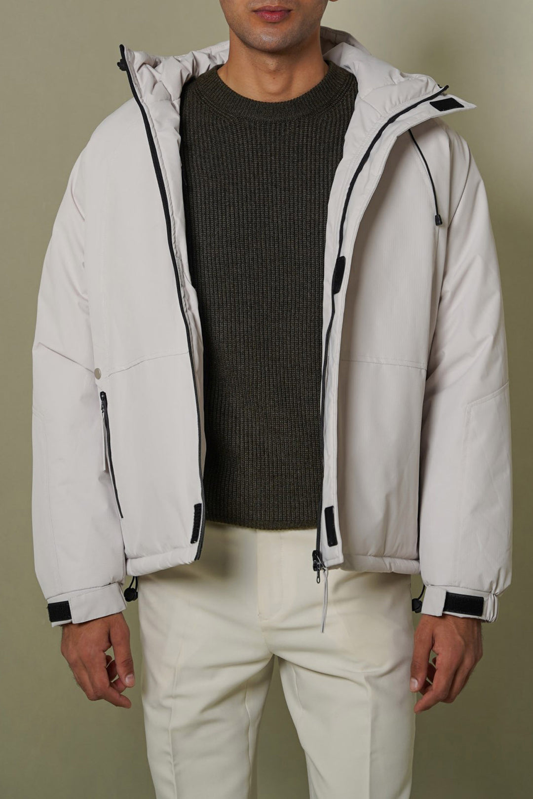 CREAM PADDED PARKA