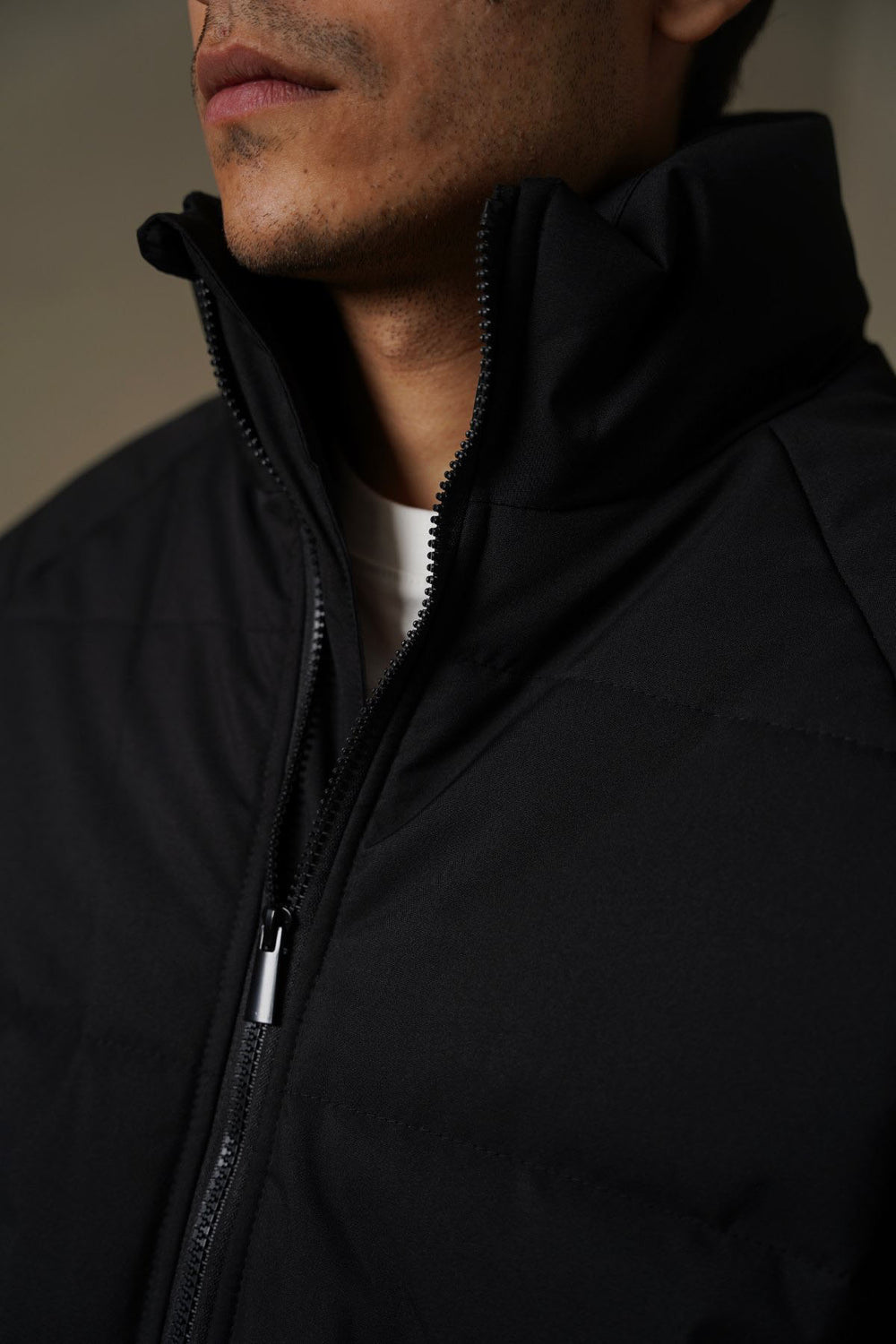 BLACK POLAR QUILT JACKET
