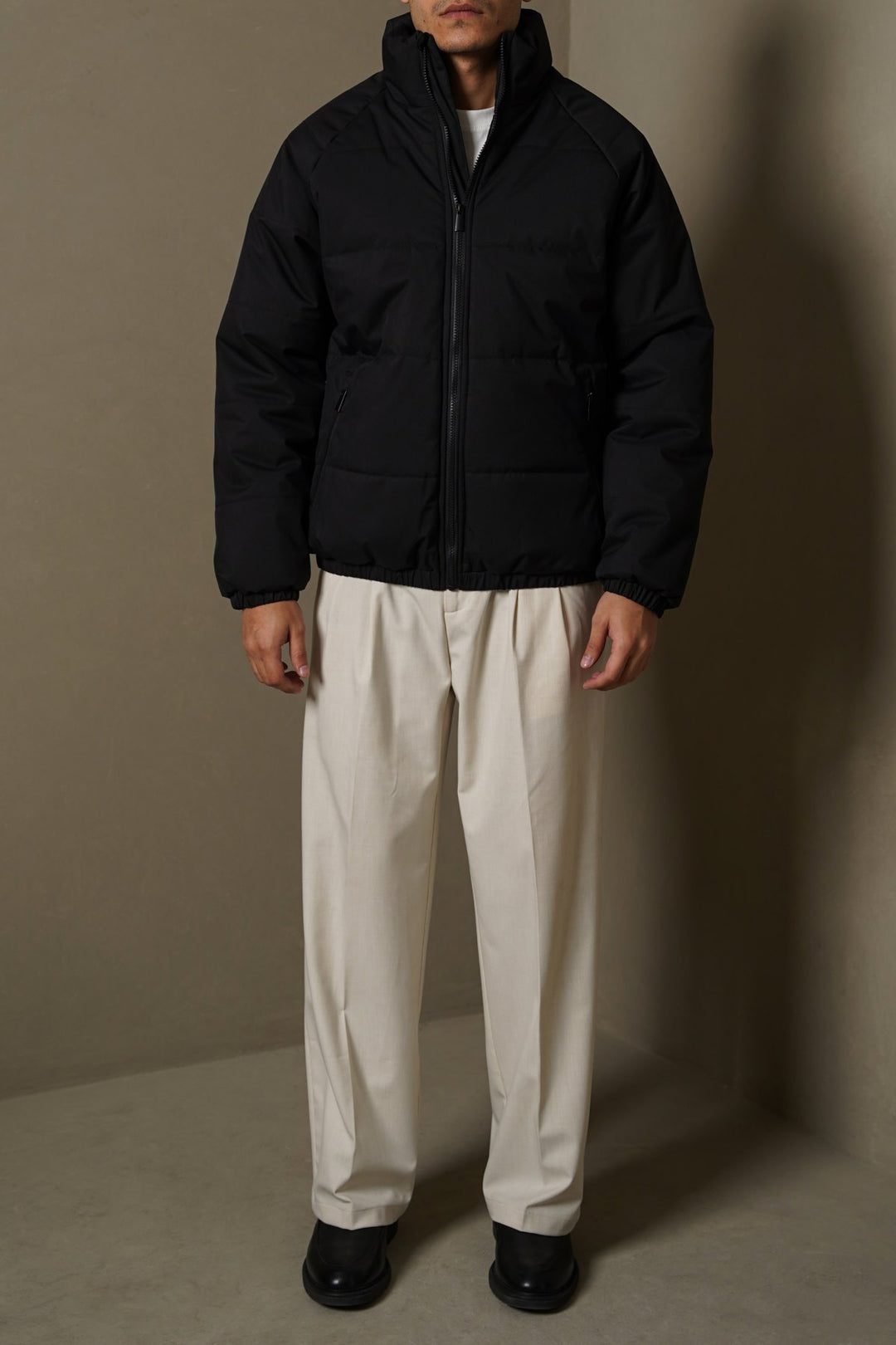 BLACK POLAR QUILT JACKET