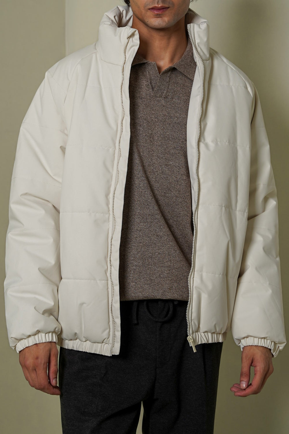 IVORY POLAR QUILT JACKET