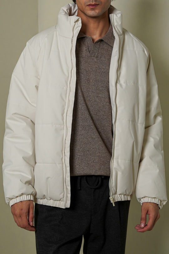 IVORY POLAR QUILT JACKET