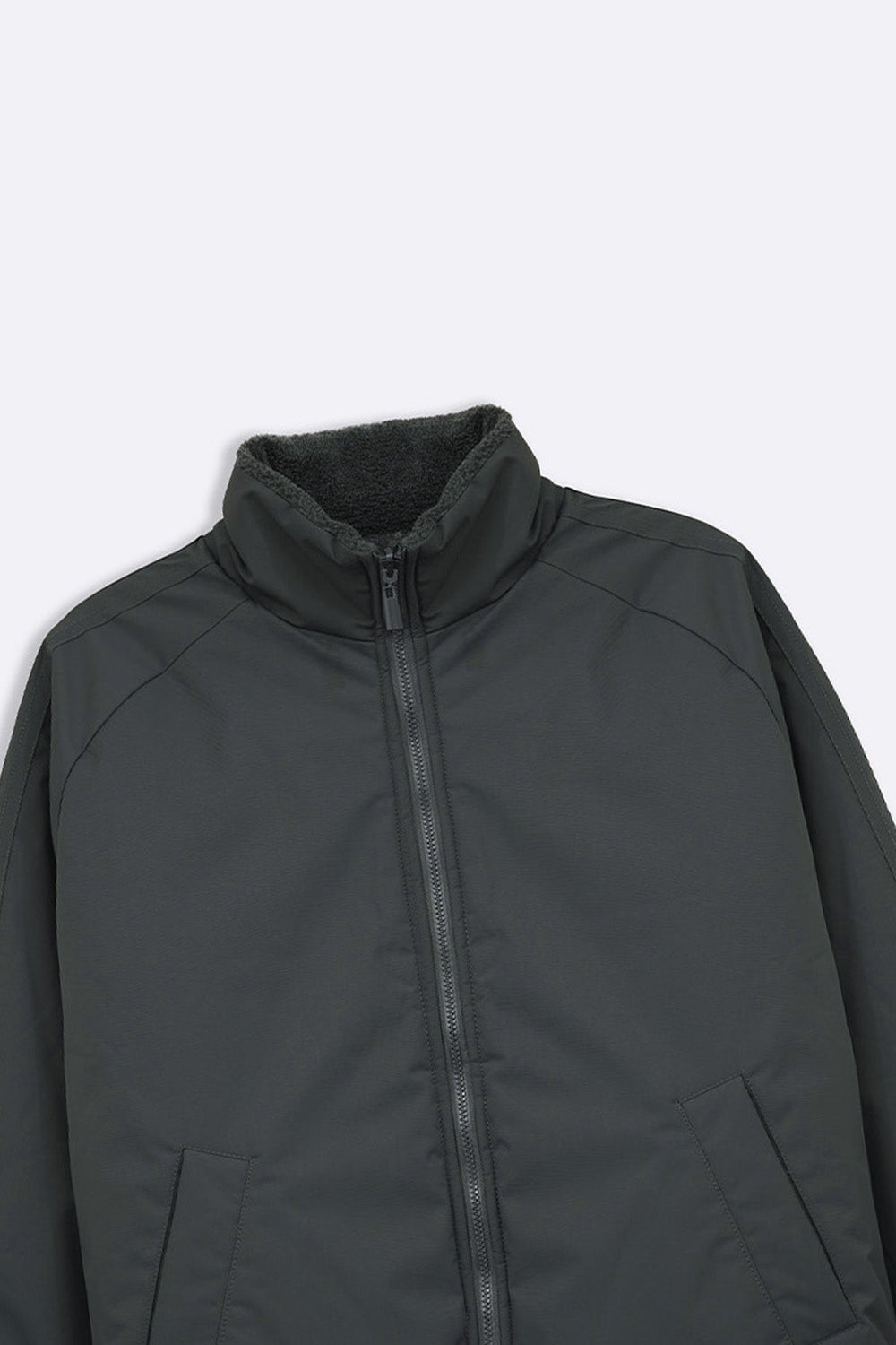 GREY REVERSIBLE SHERPA PUFFER