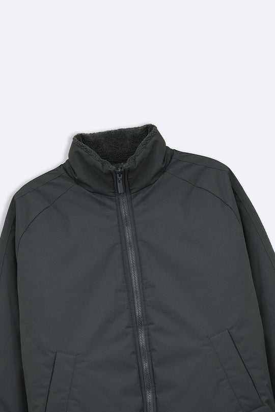 GREY REVERSIBLE SHERPA PUFFER