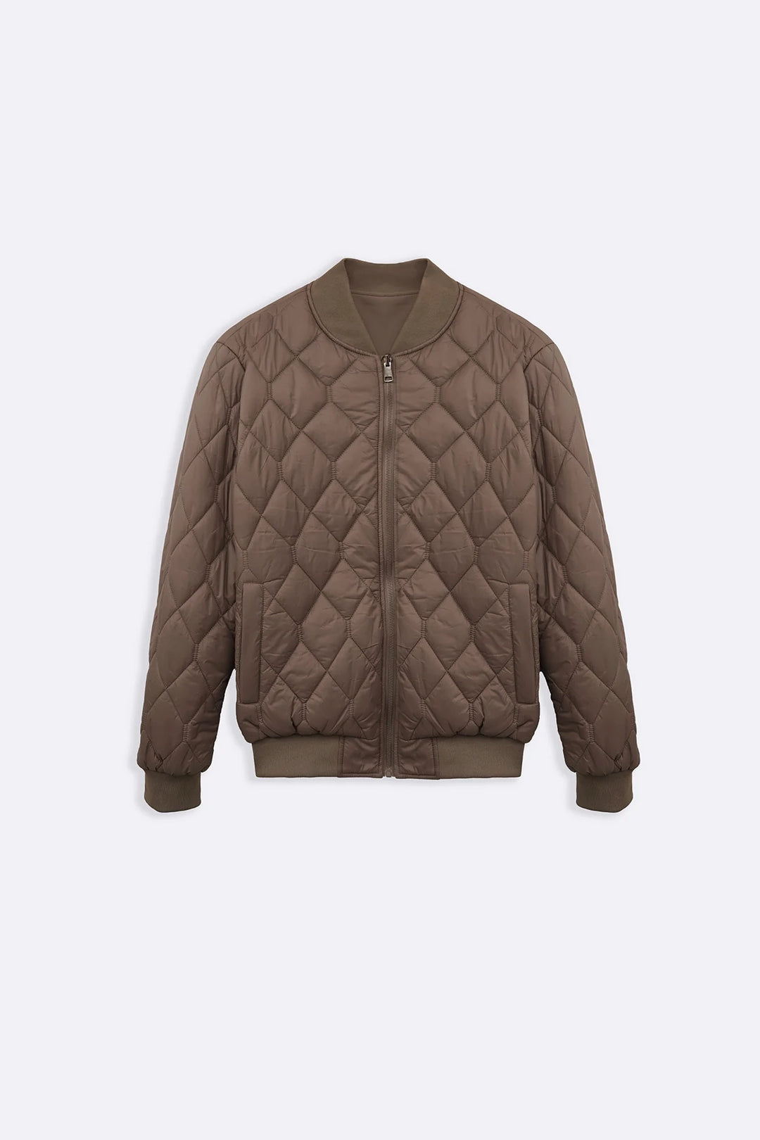 BEIGE REVERSIBLE BOMBER JACKET