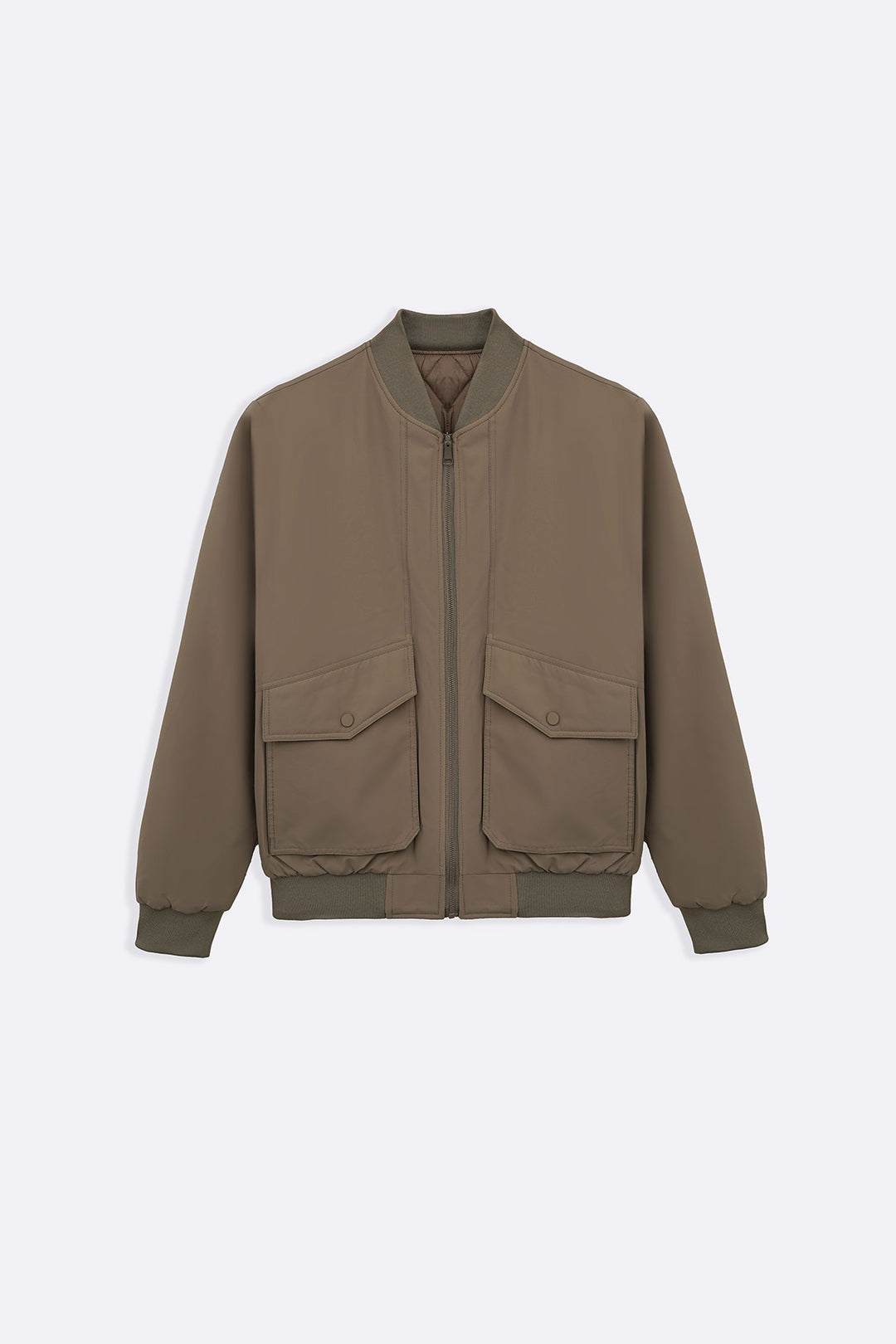 BEIGE REVERSIBLE BOMBER JACKET