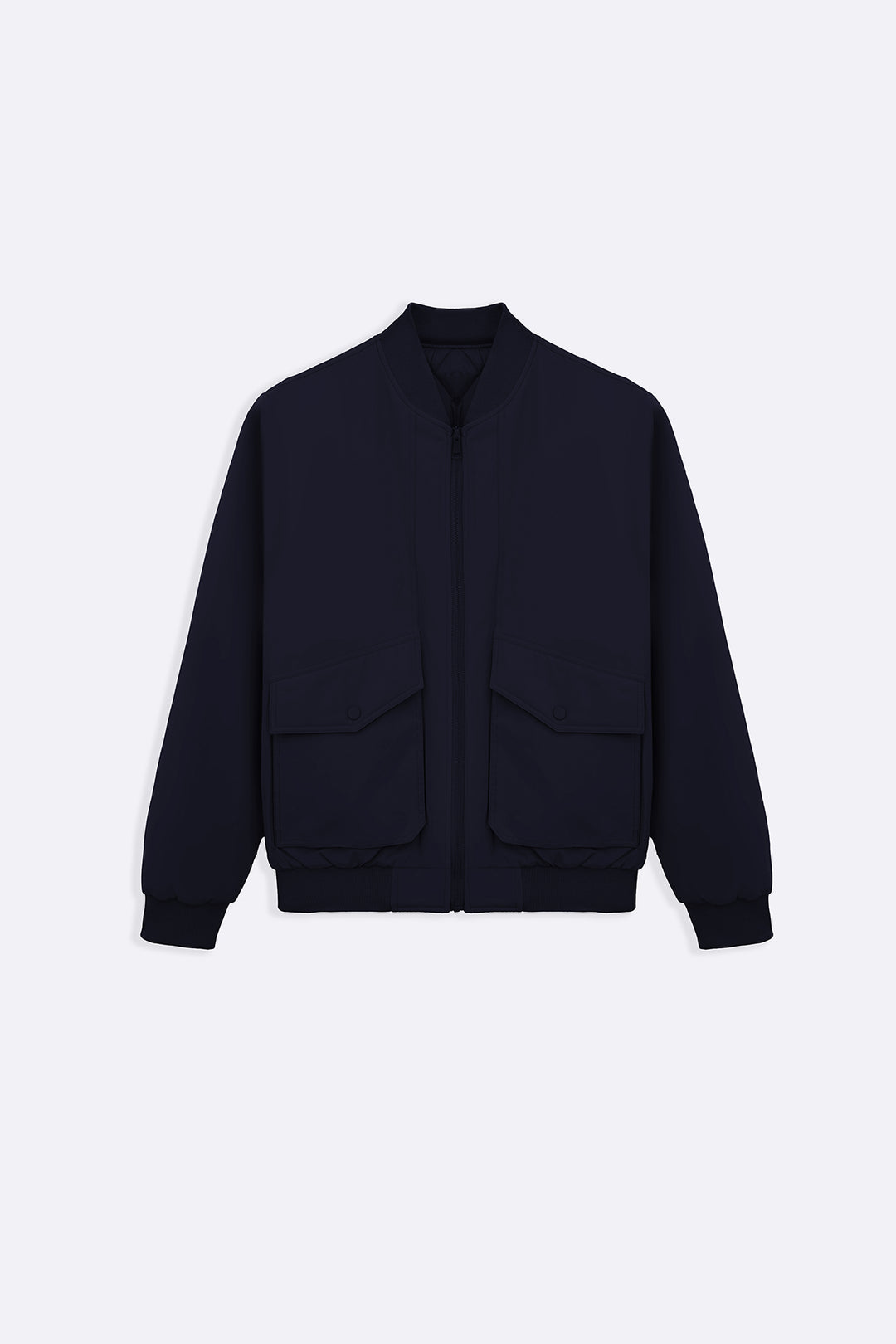 NAVY REVERSIBLE BOMBER JACKET
