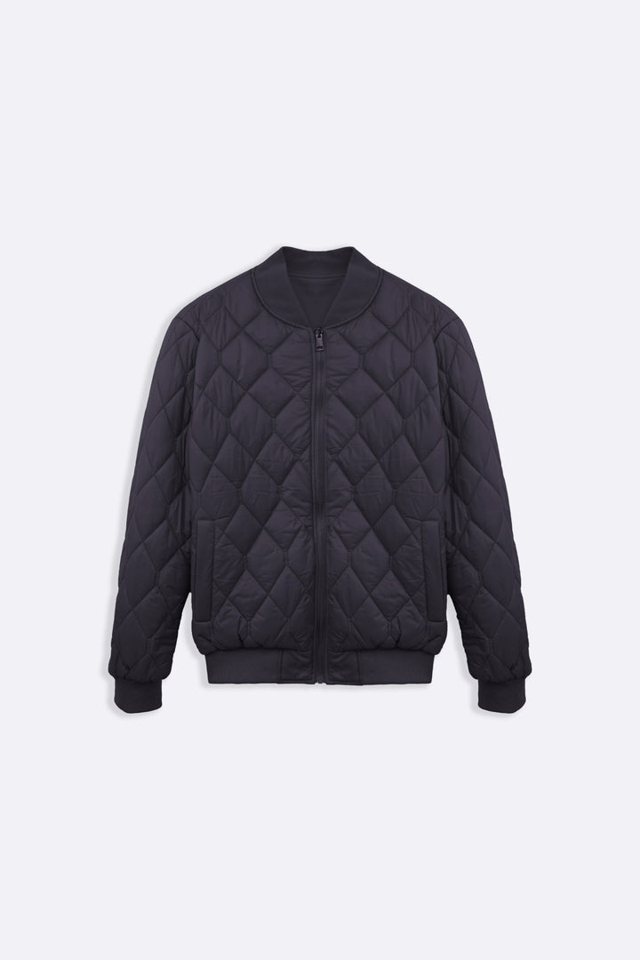 NAVY REVERSIBLE BOMBER JACKET