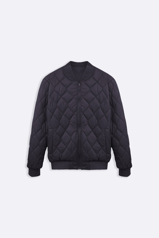 NAVY REVERSIBLE BOMBER JACKET