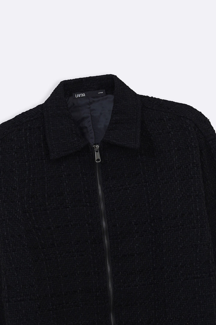 BLACK BOUCLE JACKET