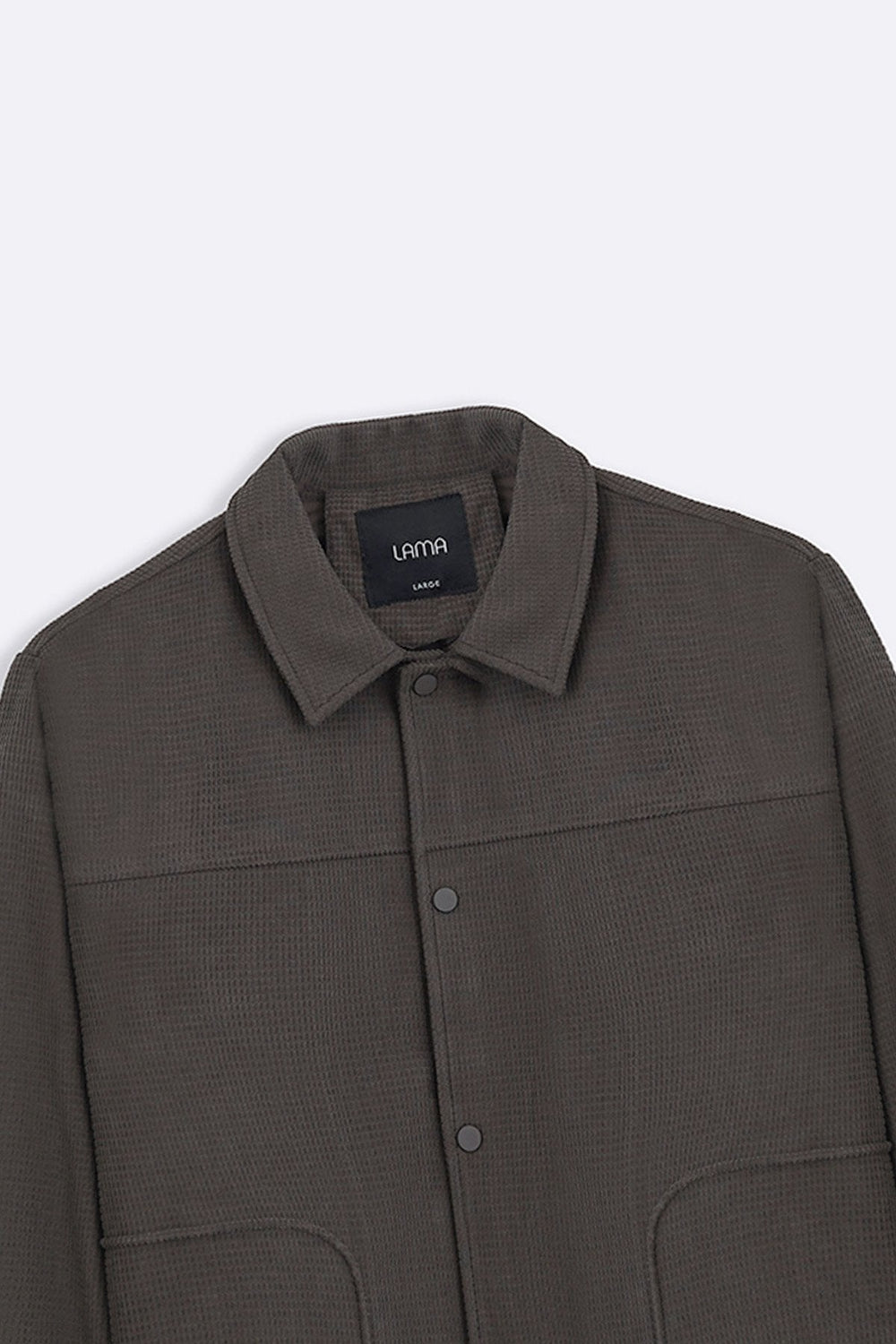 COFFEE WAFFLE-TEXTURED JACKET