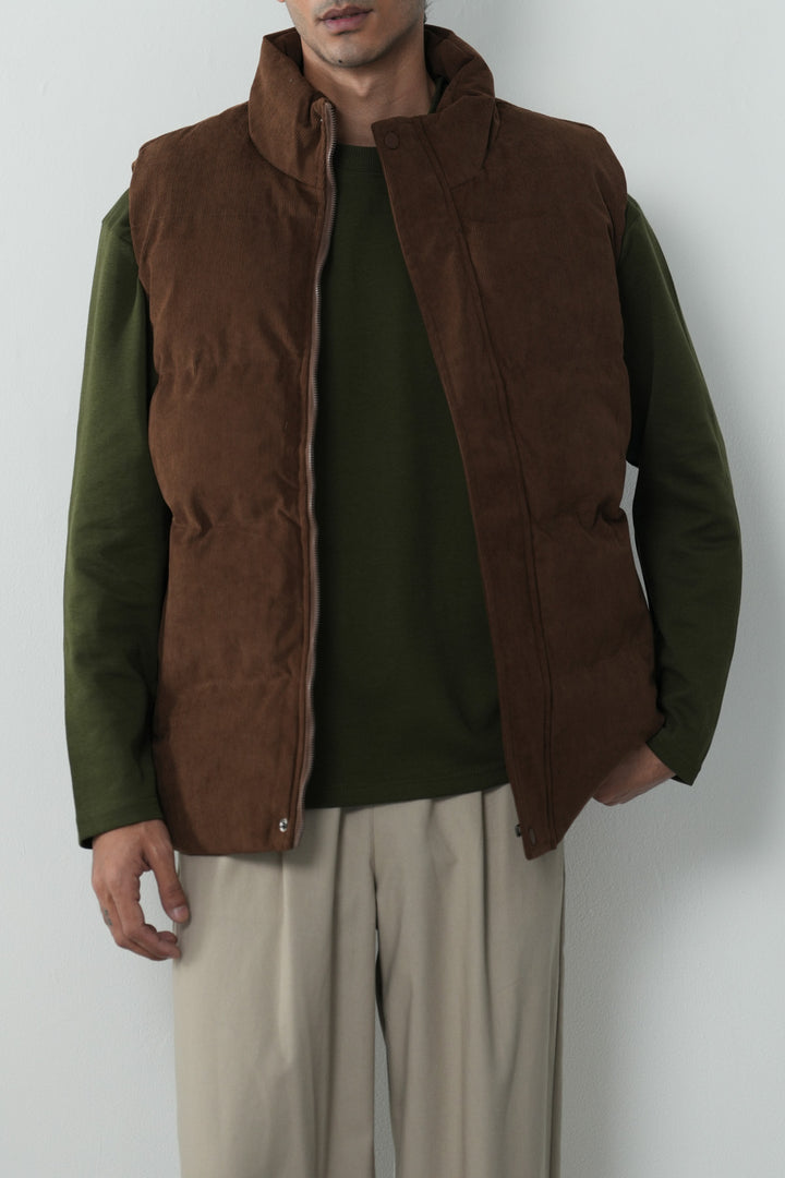 CORDUROY PUFFER GILET