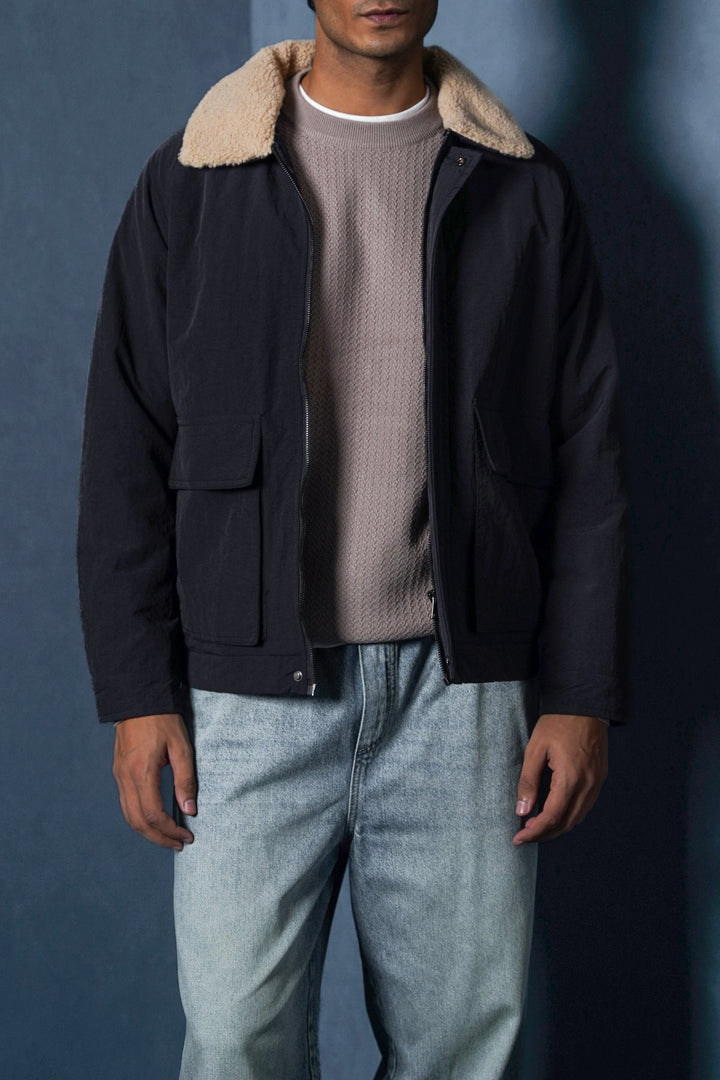 BLACK SPORT SHERPA JACKET