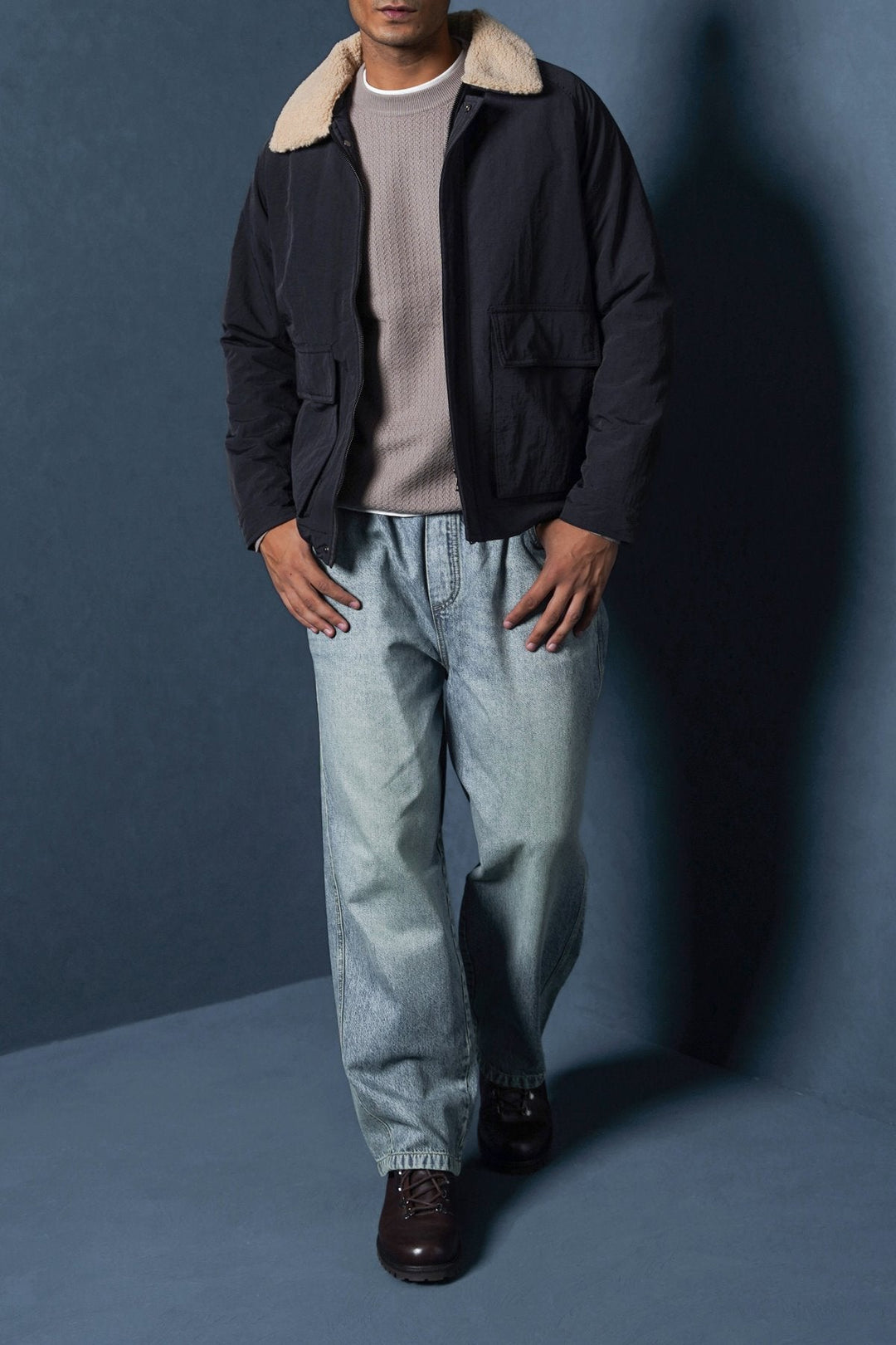 BLACK SPORT SHERPA JACKET