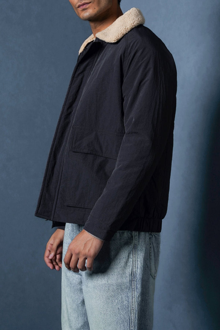 BLACK SPORT SHERPA JACKET