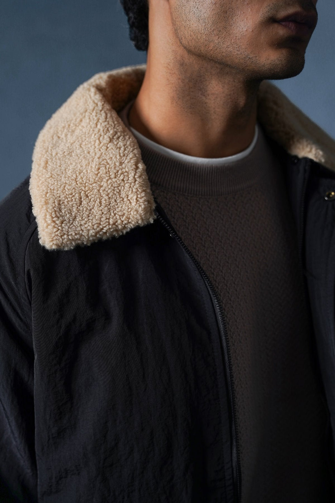 BLACK SPORT SHERPA JACKET