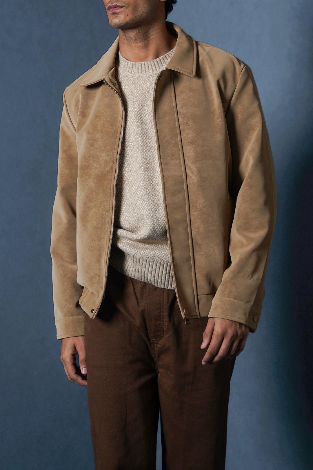 BEIGE TEXTURED JACKET