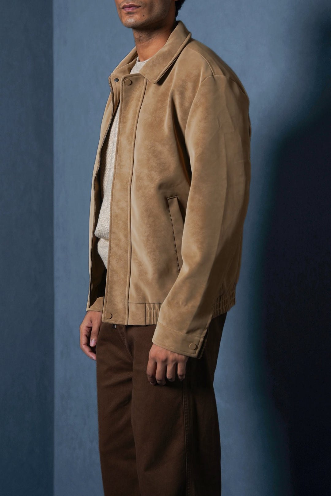 BEIGE TEXTURED JACKET