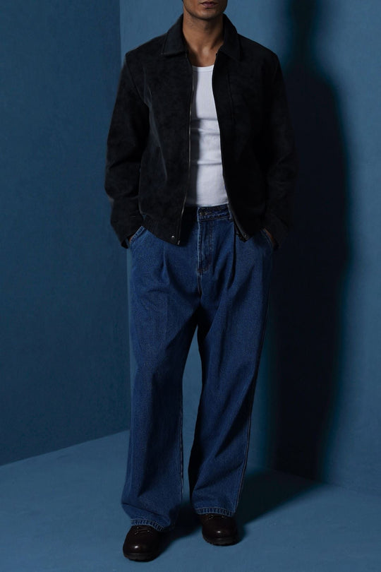 BLACK TEXTURED JACKET