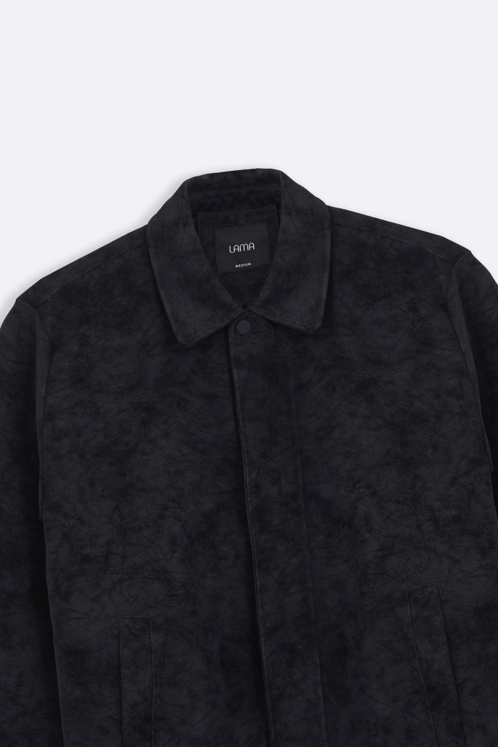 BLACK TEXTURED JACKET